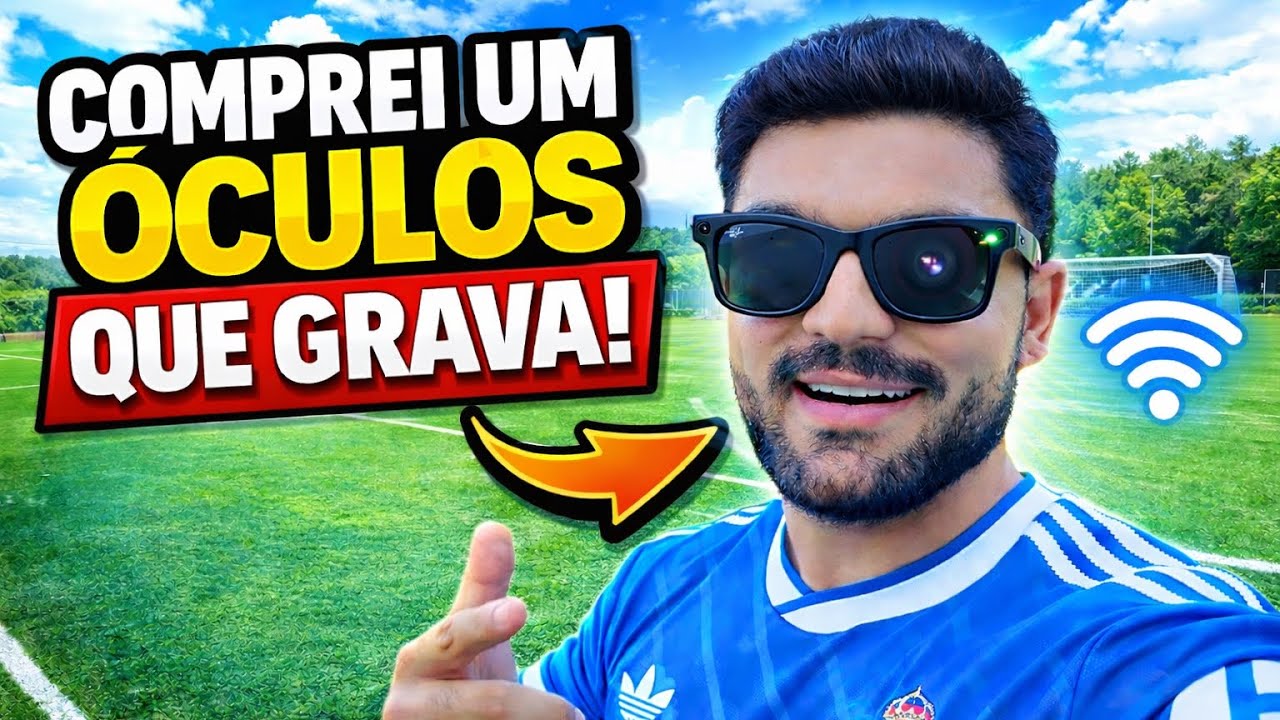 JOGUEI FUTEBOL COM UM ÓCULOS QUE GRAVA VÍDEO 😳 VEM VER A MINHA VISÃO