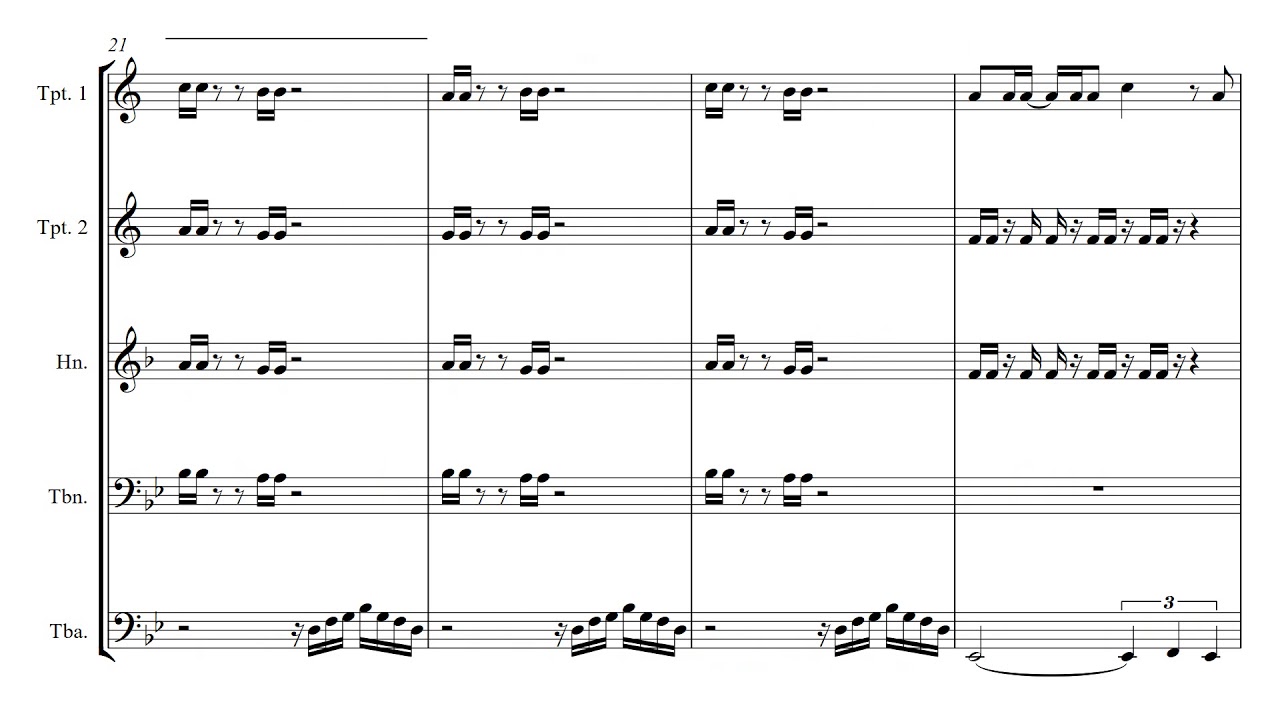 🎺 Michael Jackson Billie Jean - Brass Quintet Sheet Music
