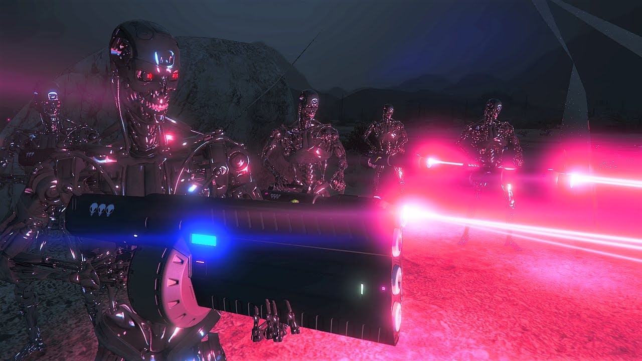 Terminators vs Cliffford Mercenaries, LSPD/SWAT | GTA 5 NPC Wars 43