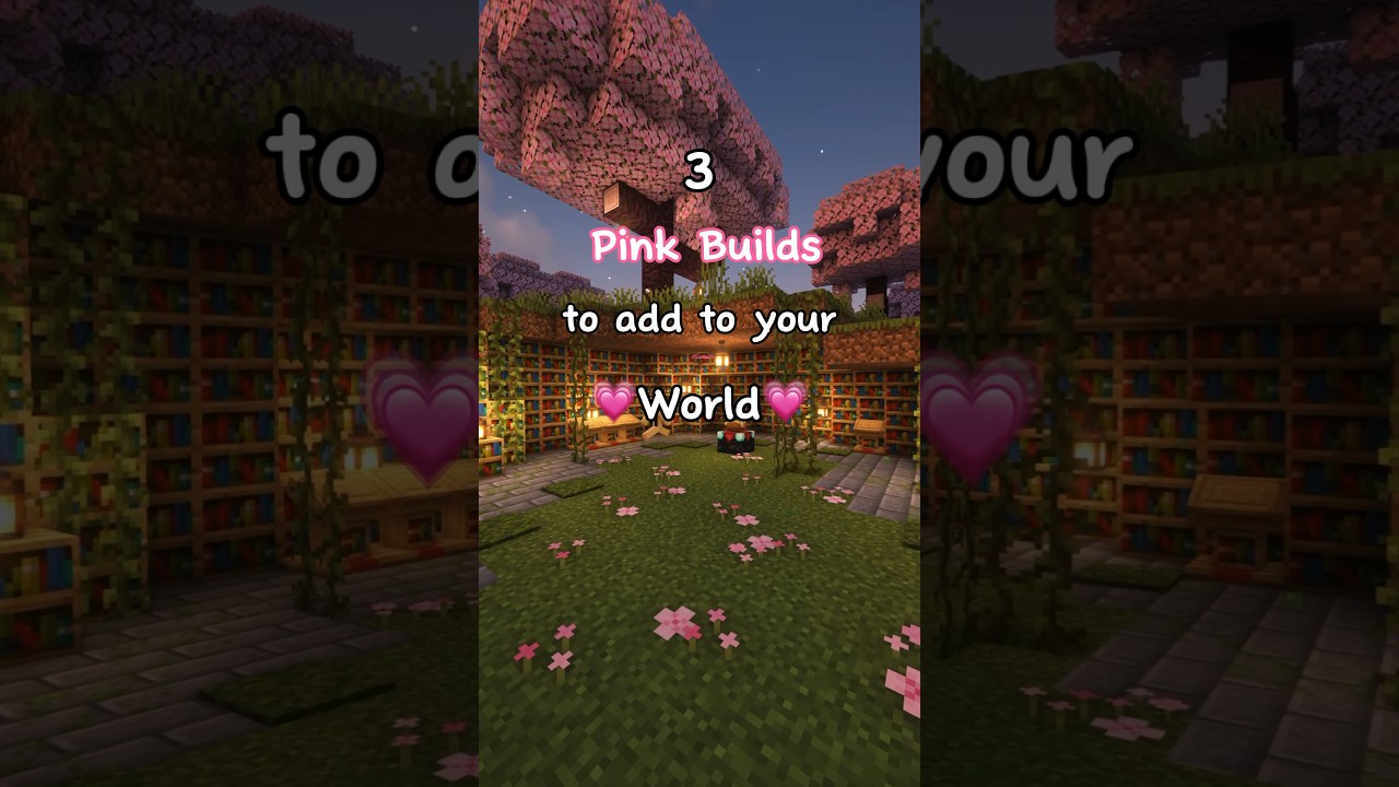 3 Cherry Blossom Builds💗🌸 #minecraftshorts #minecraft #mincraftbuild