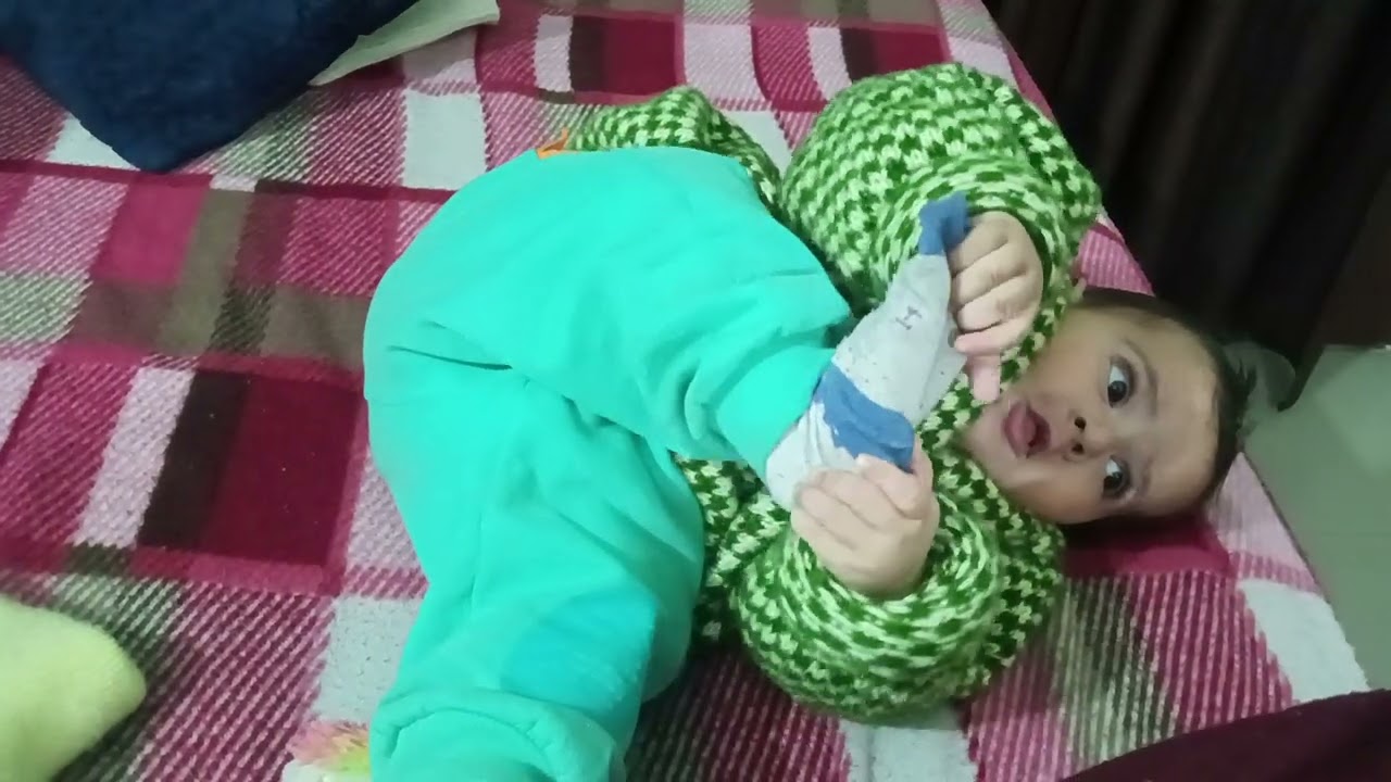 With favourite toy