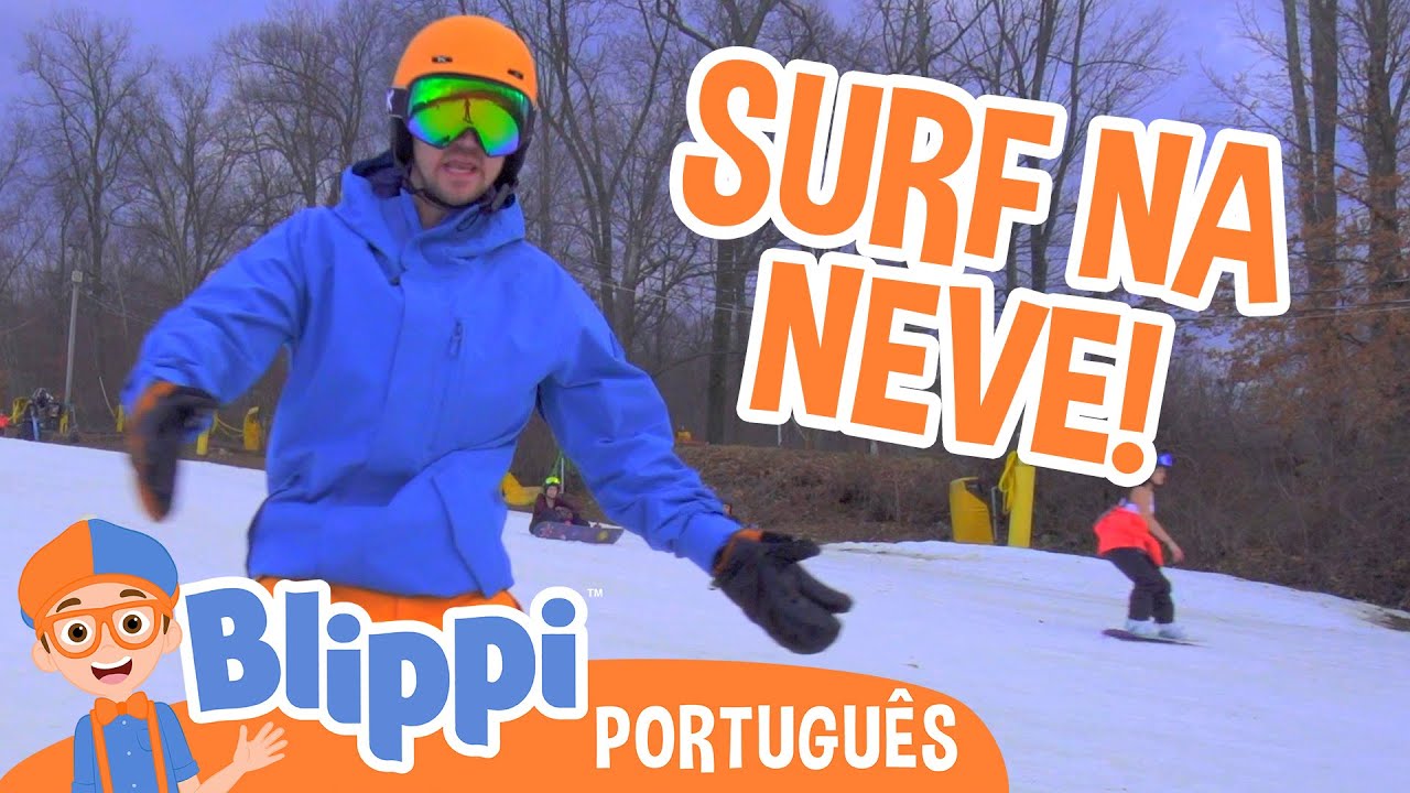Blippi Aprende a Surfar na Neve em um Resort!