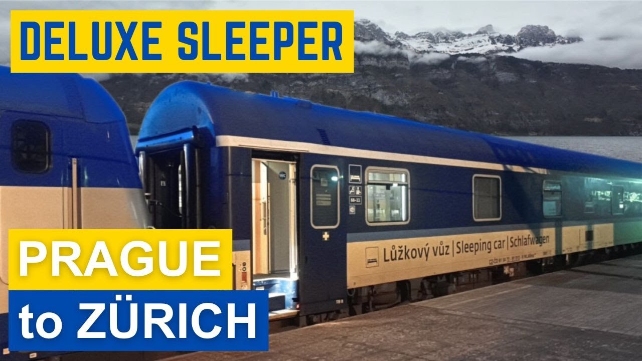 Prague to Zürich Night Train EuroNight in Deluxe Single Sleeper Compartment via Linz & Salzburg