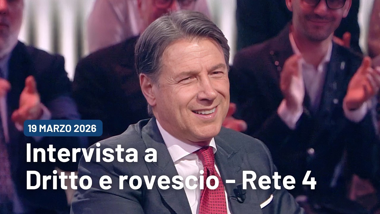 Giuseppe Conte intervistato da Paolo Del Debbio a “Dritto e rovescio” | 19/03/2026