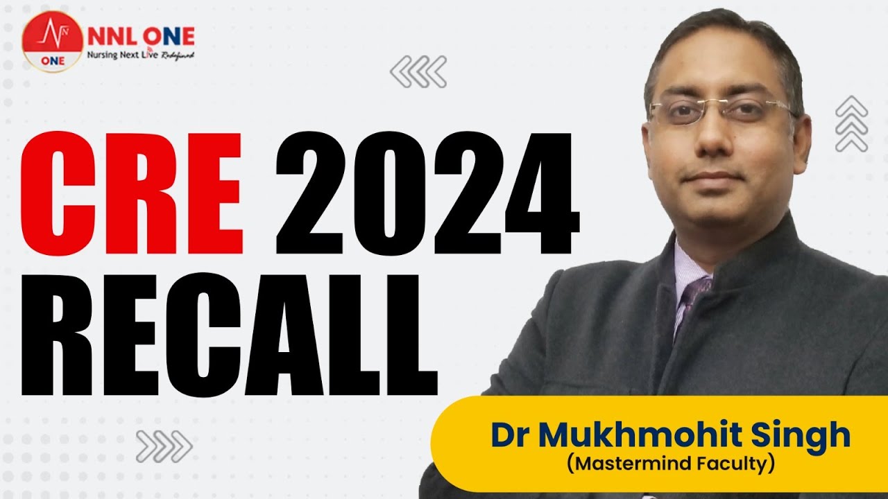 CRE Recall by Dr Mukhmohit Singh