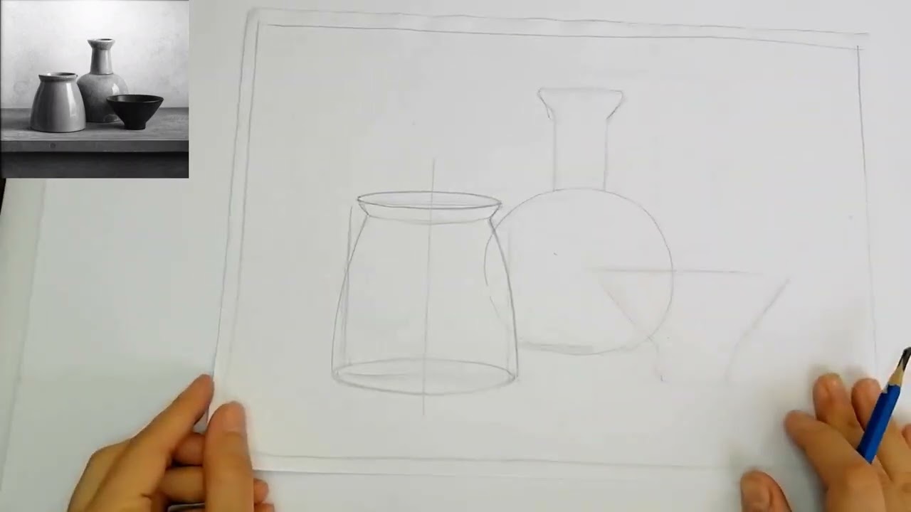 (آموزش صفر تا صد سیاهقلم) ۴ـ طراحی اشیا ساده و ترکیبی
