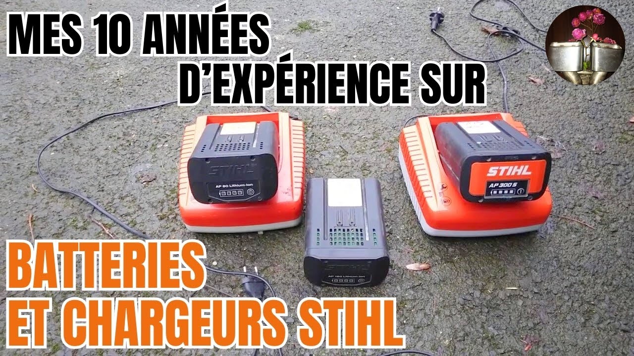 Partage de 10 ans d'exp&eacute;rience sur batteries Stihl et chargeurs (jardin), vid&eacute;o non sponsoris&eacute;e