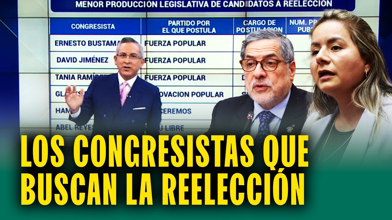 Estos son los congresistas que buscan la reelecci&oacute;n &iquest;Cu&aacute;ntos proyectos de ley presentaron?