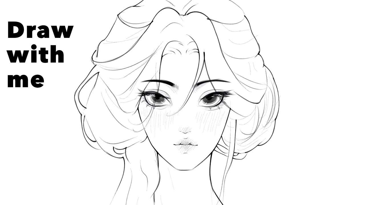 Beautiful digital art female drawing (PART1-2)
