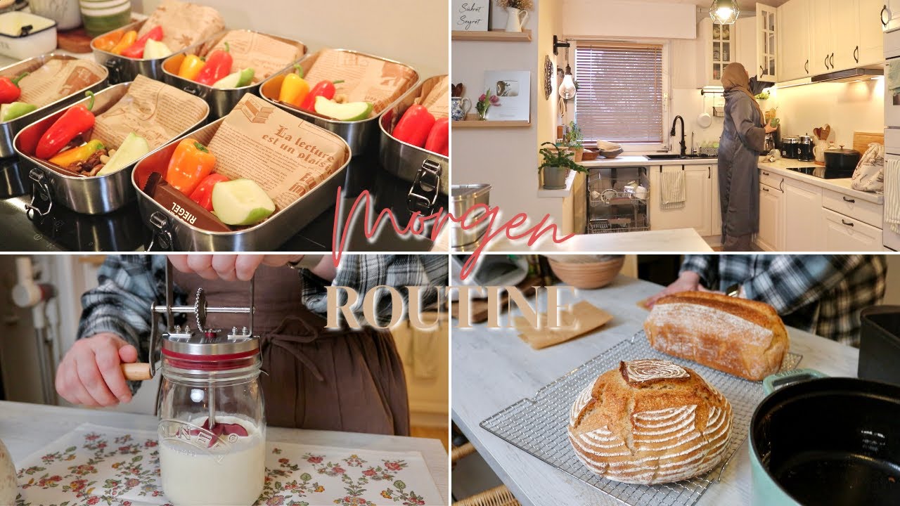 Morgenroutine einer 8 fach Mutter | Selbstgemachte Butter und Brot | Vlog