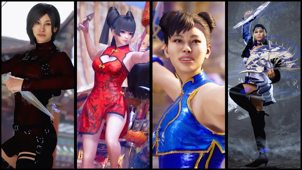 Kitana - Ada Wong, Nyotengu, Chun-Li & Lili - Skin Mod Showcase - Mortal Kombat 1
