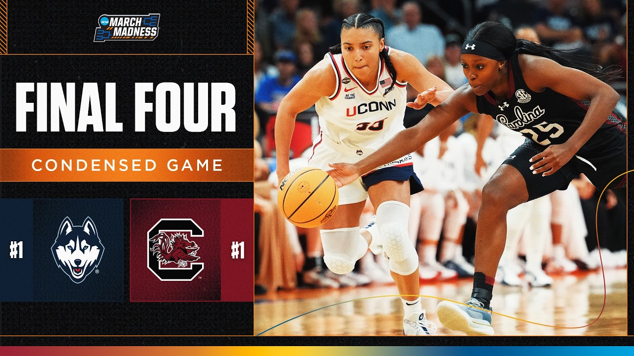 South Carolina vs. UConn - Final Four NCAA tournament extended highlights