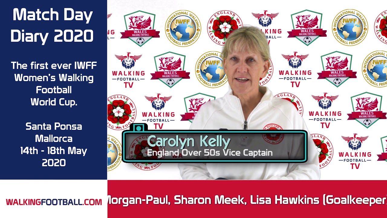 England Womens Walking Football Vice Captain, Carolyn Kelly