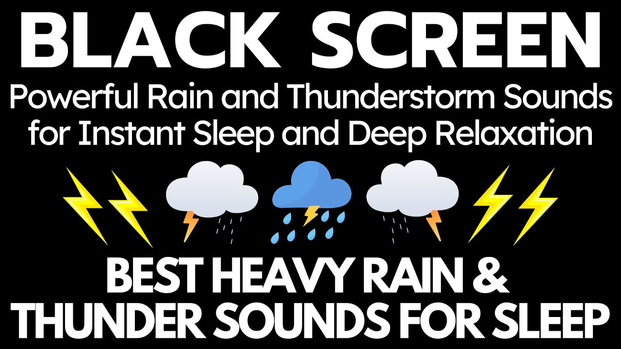 Powerful Rain and Thunderstorm Sounds for Instant Sleep and Deep Relaxation | Beat Insomnia