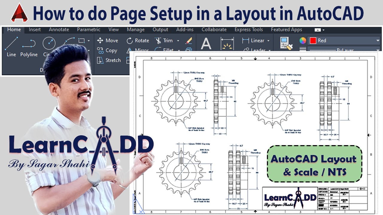How to do Page Setup in a Layout in AutoCAD