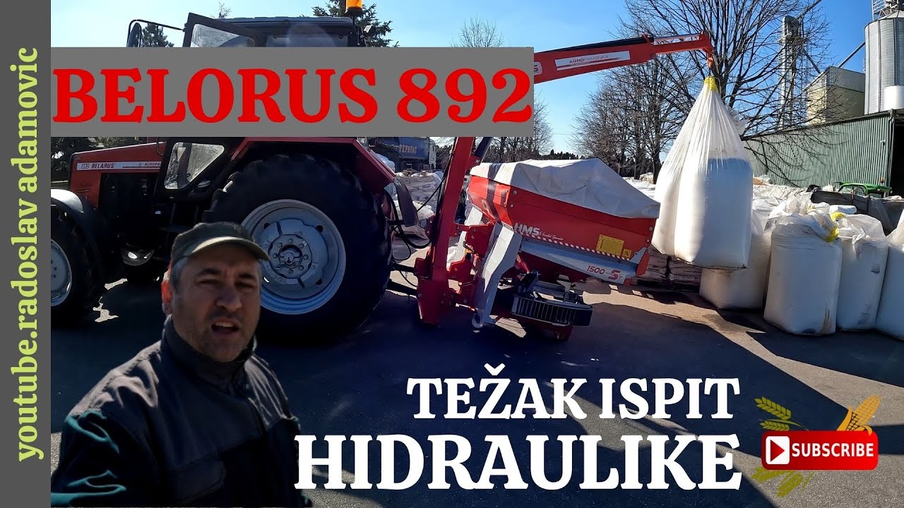 BELORUS 892 : TEŽAK ISPIT HIDRAULIKE ; BELARUS 892: DIFFICULT HYDRAULICS TEST