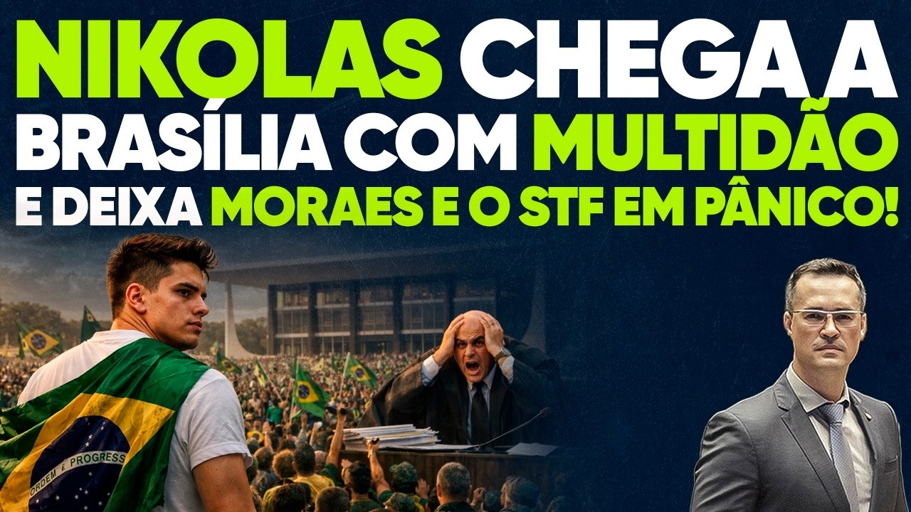 Nikolas chega a Brasília com multidão e deixa Moraes e o STF em pânico!