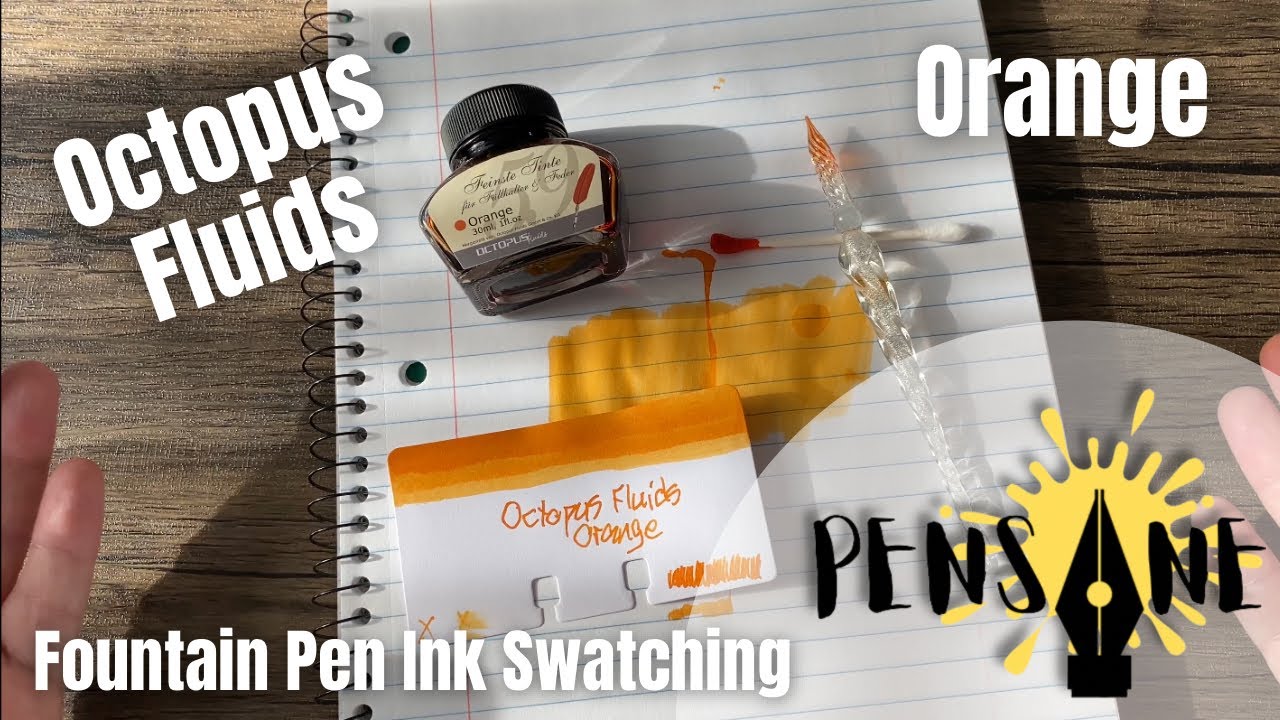 Octopus Fluids Orange | Fountain Pen Ink Swatching 