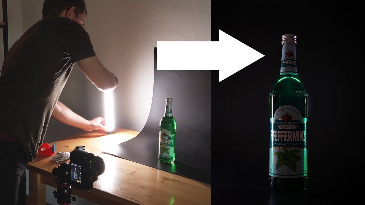 Produktfoto von Flasche zuhause fotografieren (Part1/2)