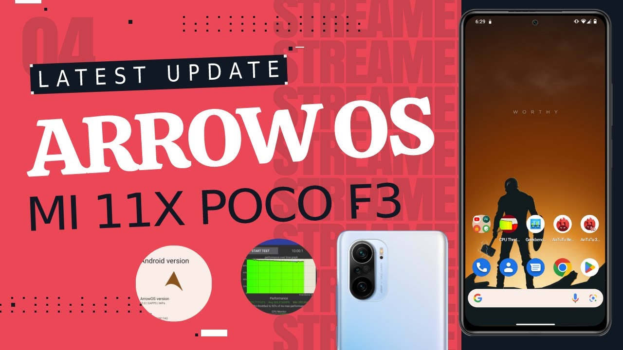 Latest Arrow OS Update For Mi 11x Poco F3 Redmi K40 Review (English Subtitles).