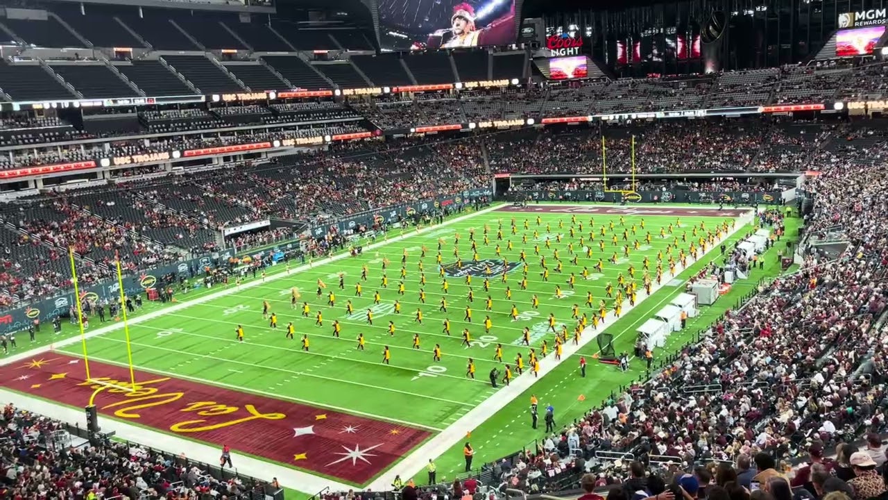 USC Band Marches Pregame- Las Vegas Bowl