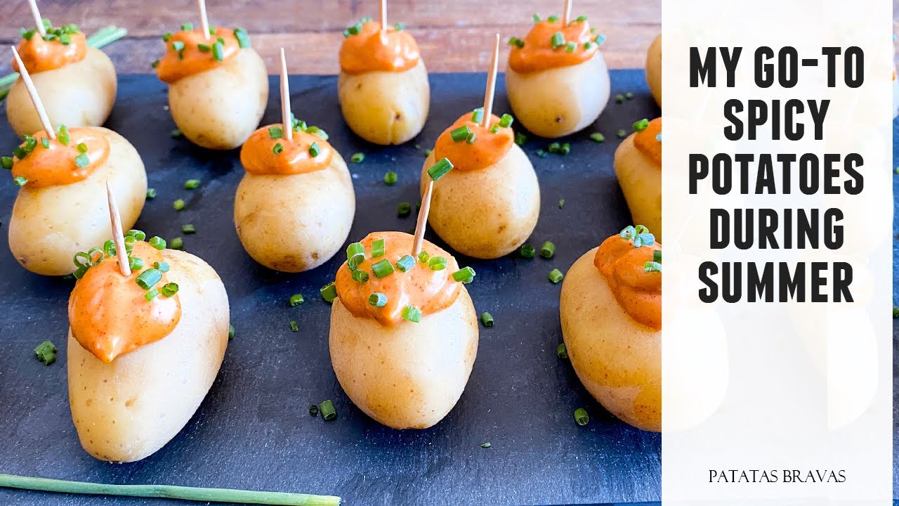 No-Fry No-Bake Spicy Patatas Bravas | The Perfect Summer Tapas Dish