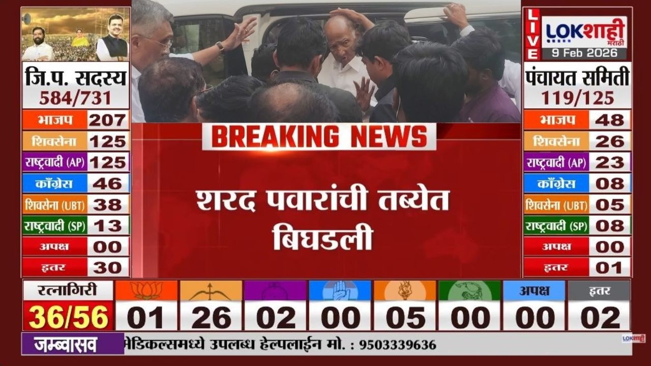 Sharad Pawar Health Update LIVE | शरद पवारांची तब्येत बिघडली, रुबी रुग्णालयात दाखल