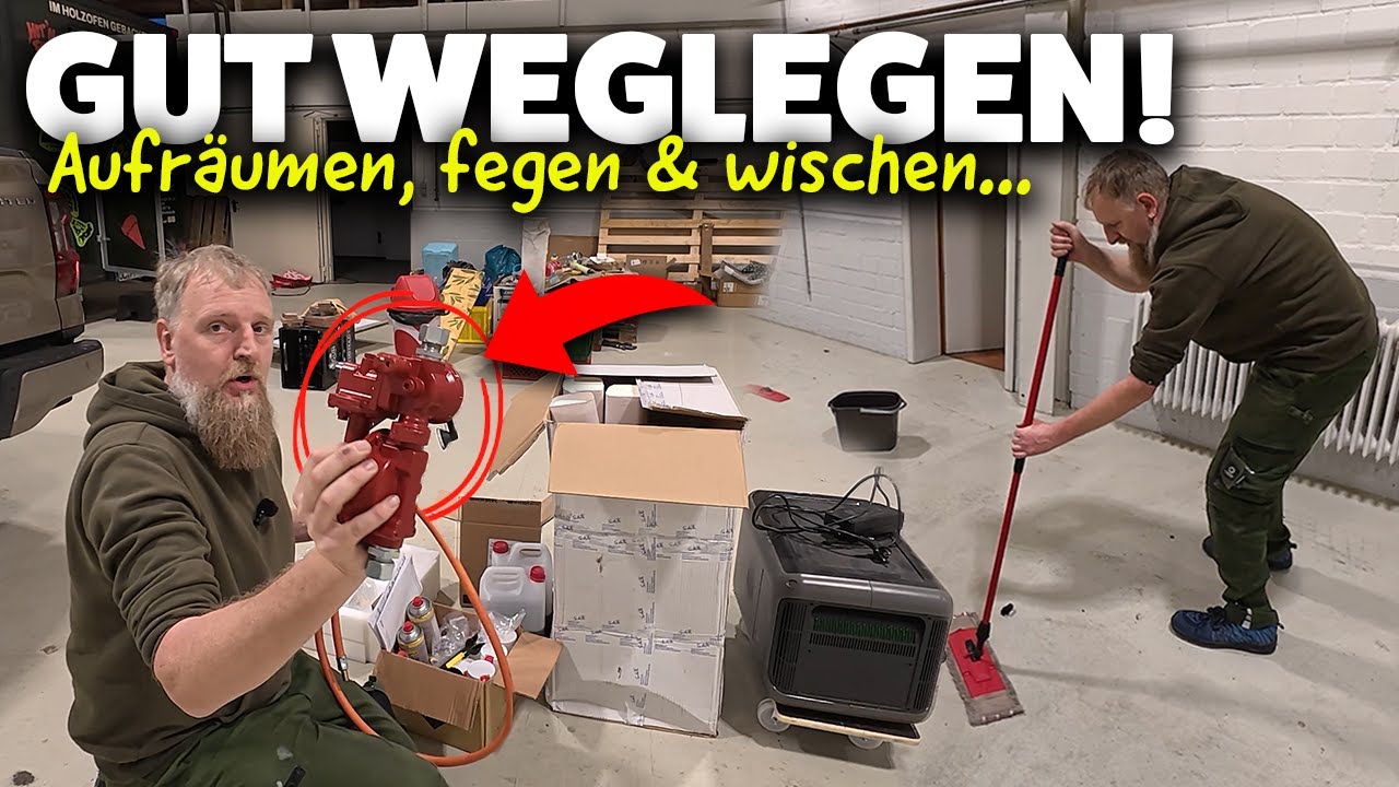 Alles gut wegparken, nichts darf dreckig werden. Jetzt wird gefegt und gewischt bis der Arzt kommt!
