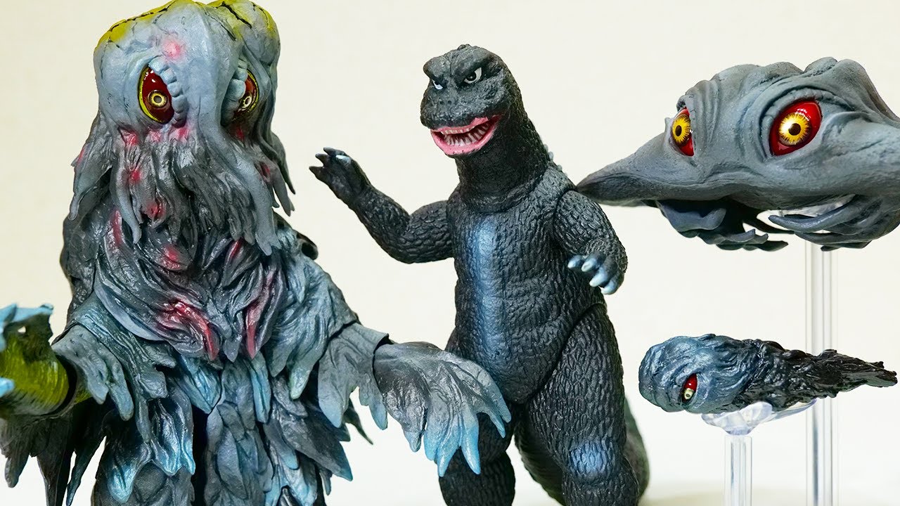【S.H.MonsterArts】ゴジラ対ヘドラが楽しいww【50周年特別記念セット】ソフビ