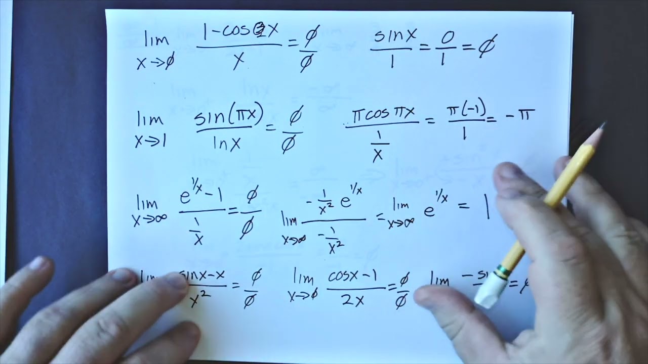 Calculus I - L'Hopital's Rule (section 4.8)
