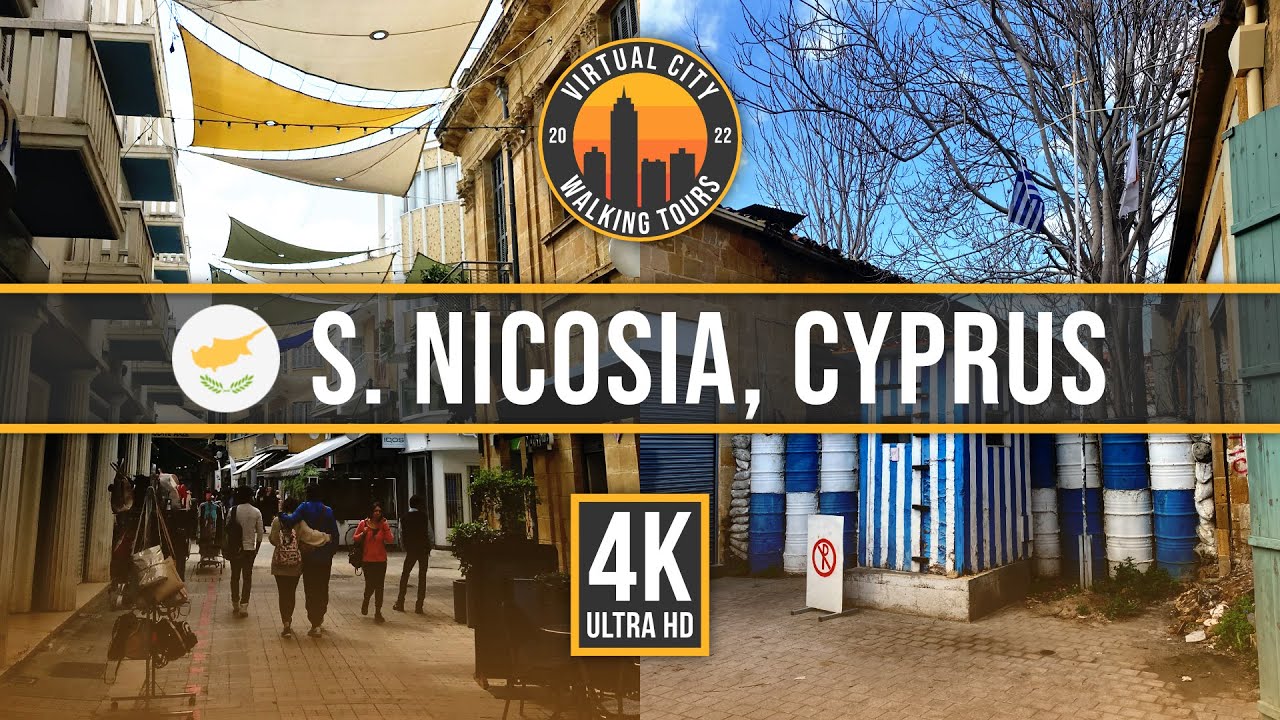 🇨🇾 NICOSIA (SOUTH), CYPRUS – City Center & Green Line (Buffer Zone) 4K Walking Tour