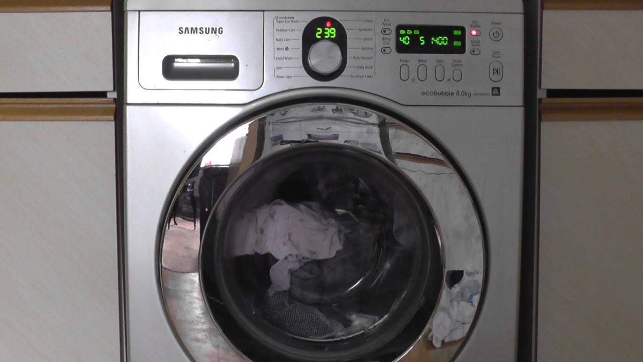 Samsung Ecobubble, Cotton 40 cycle with Prewash, Intensive, and 5 rinses 1/14 (requested)