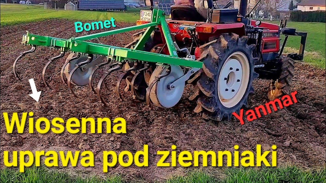 Wiosenne ruszanie kultywatorem po zimie Yanmar F24d 4x4
