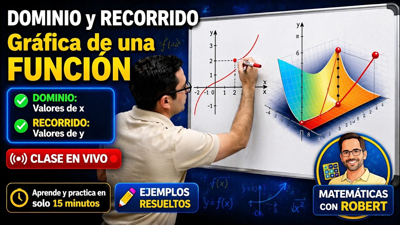 DOMINIO y RECORRIDO de una Función a partir de su Gráfica✅🌟