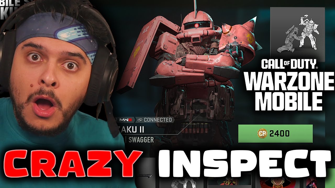 THIS SPECIAL INSPECT IS INSANE! - New Gundam Collab skins in WARZONE MOBILE