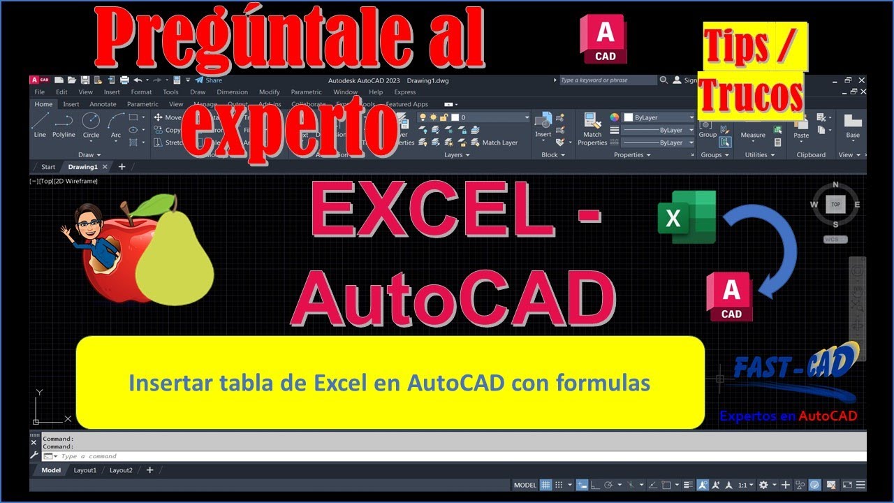 📰 Importar tabla de EXCEL a | AUTOCAD ! Rápido y fácil 🍎🍐