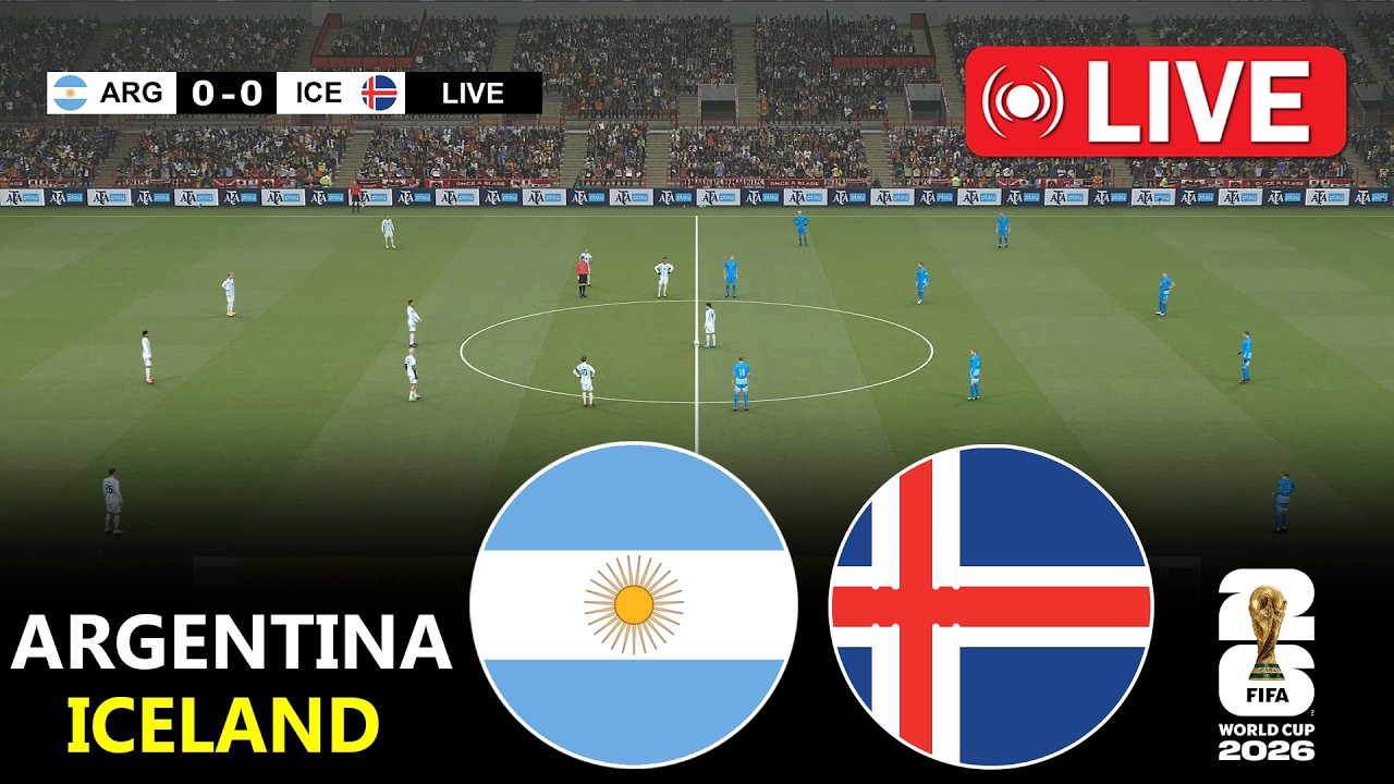 Argentina vs Iceland | Fifa Friendly Match 2026 | PES 21 Video Game - Simulation