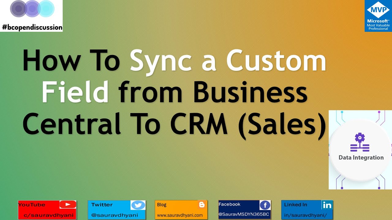 Dynamics 365 Business Central and CRM (Sales) - Sync a Custom Field.