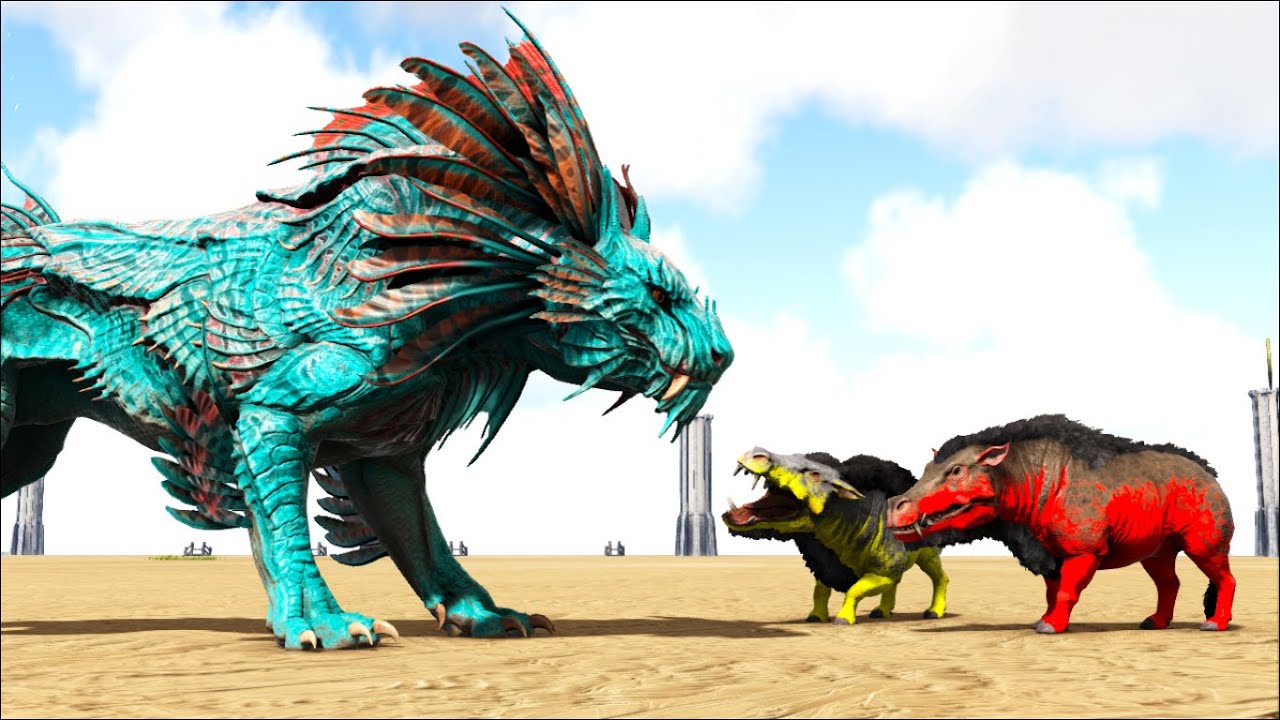 Shadowmane vs Daeodon End (ARK SURVIVAL EVOLVED BATTLE DINOSAURS)