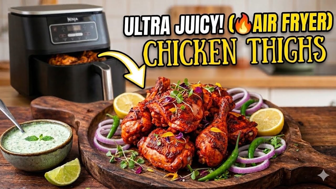 Restaurant Style Tandoori Chicken in AirFryer🍗oil free#chickentandoori#Airfryerrecipe#chickenrecipes