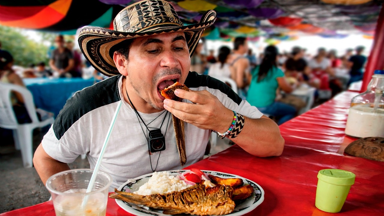 Probando los mejores Bocachico en el Festival del Bocachico en Magangu&eacute;