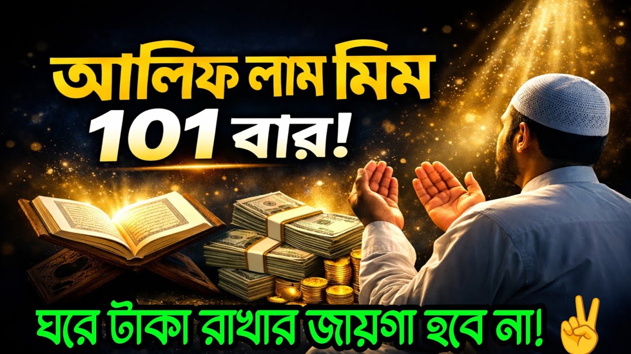 ধনদৌলত ও বরকতের জন্য শক্তিশালী আমল — আলিফ লাম মীম ১০১ বার পড়ার সঠিক নিয়ম