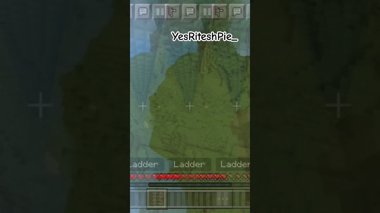 slime&times;ladder op clutch 🔥🔥🔥 #minecraft