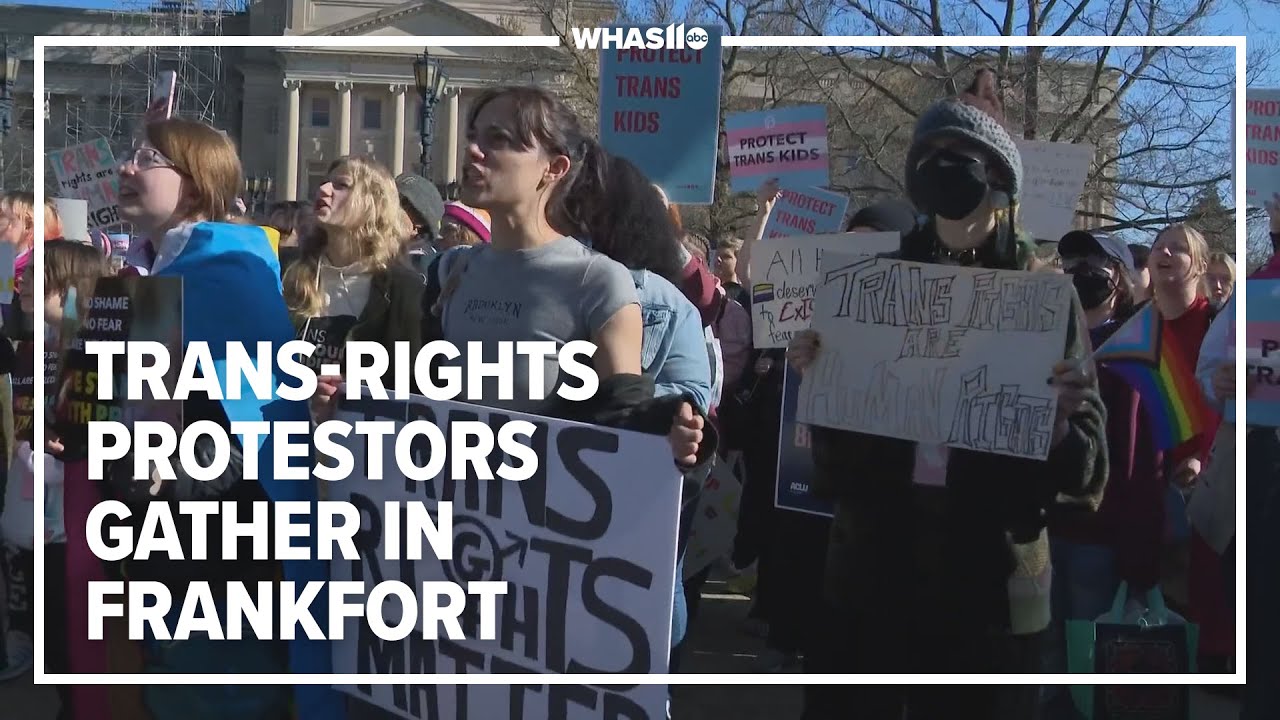 Kentuckians gather at capitol as lawmakers override governor's veto of anti-trans bill