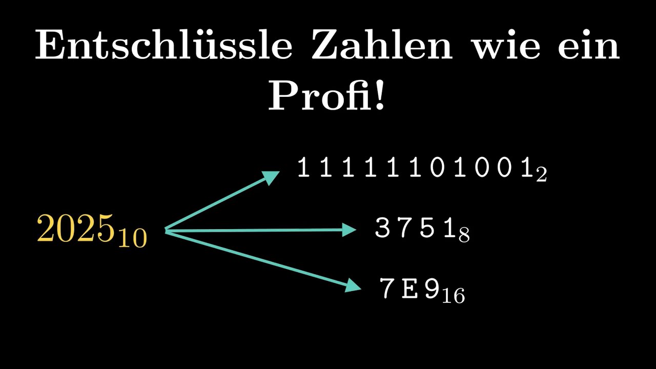 Visueller Leitfaden zu Zahlensystemen: Grundlagen von Binär, Oktal & Hexadezimal!