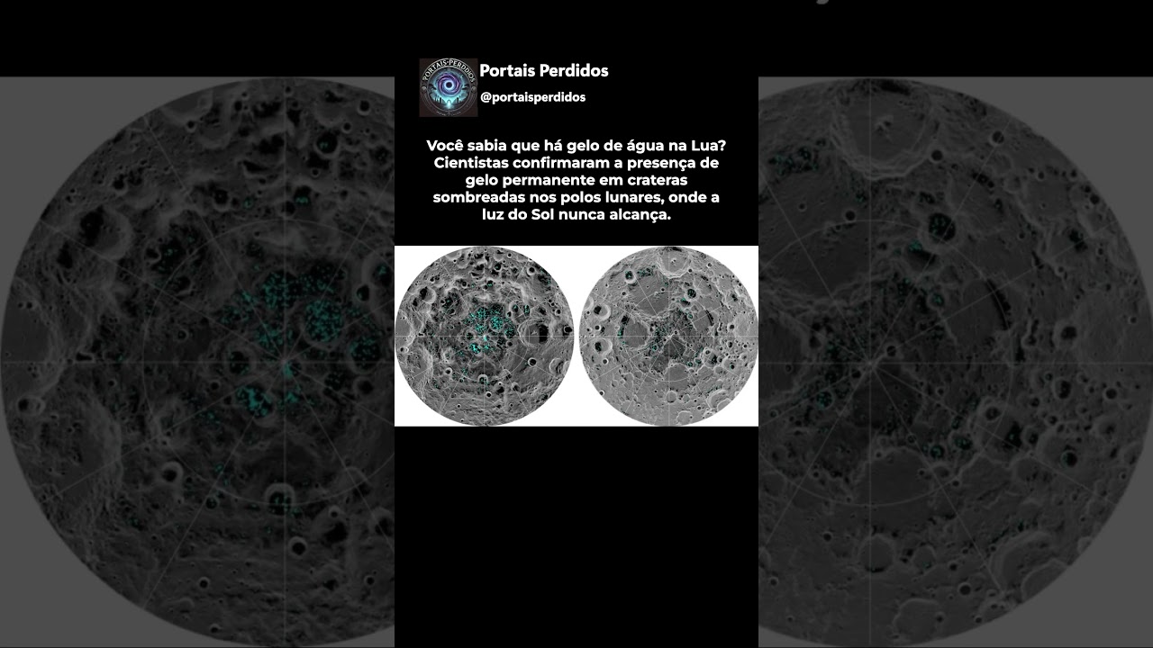 Tem Gelo nas Crateras da Lua #astronomia #mist&eacute;riosespaciais #curiosidadesespaciais