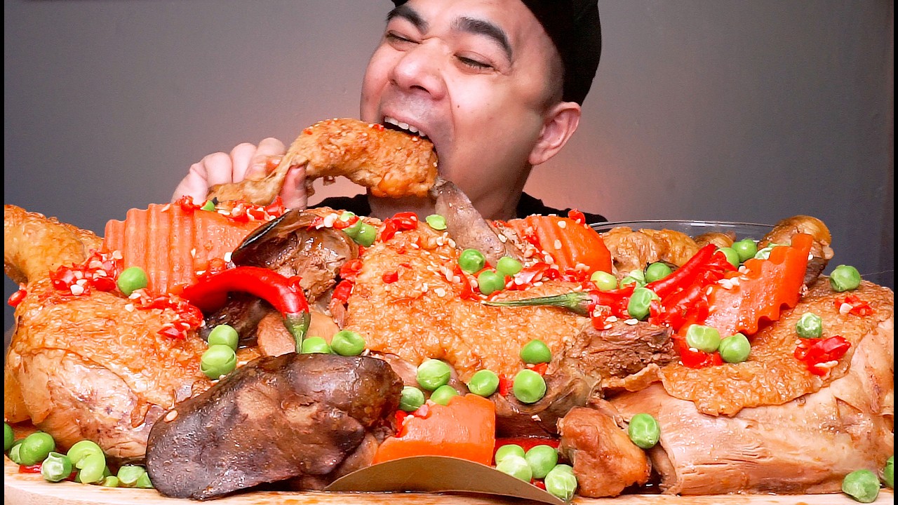 SPICY CHICKEN MENUDO MUKBANG ASMR