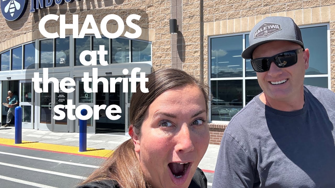 Chaos at the thrift store - thrifting high end home decor for our store