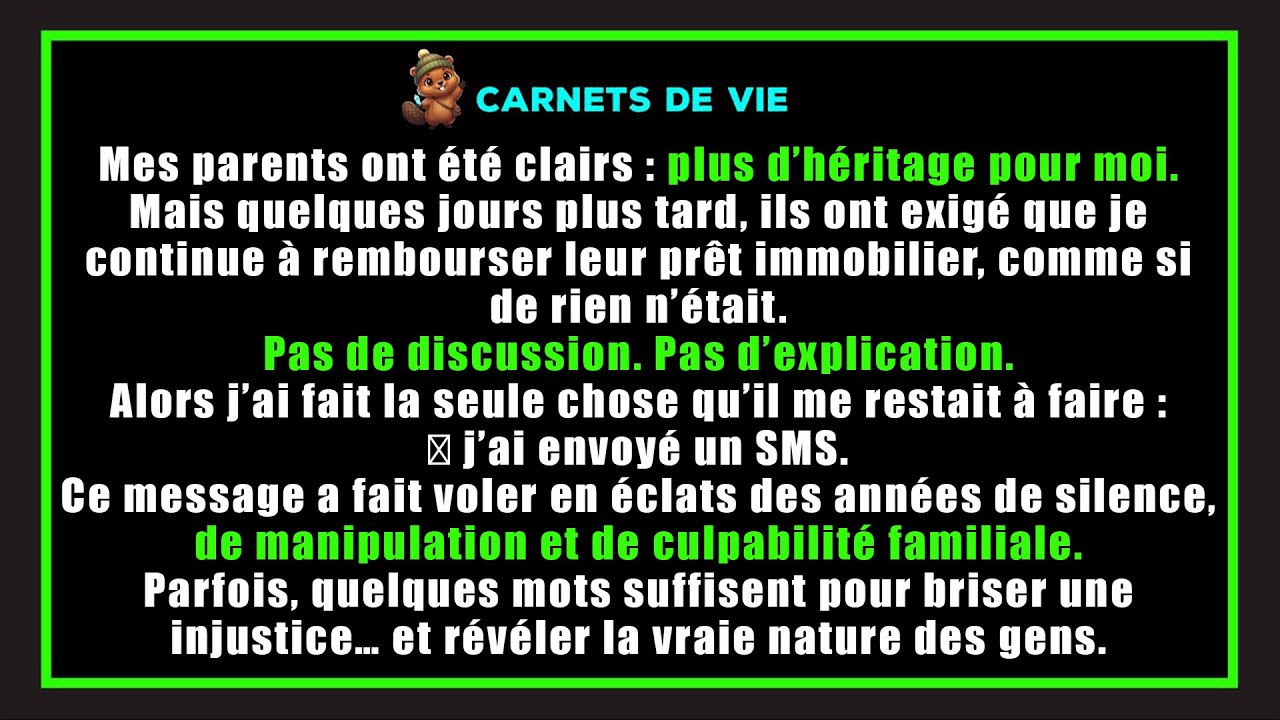 Mes parents m’ont déshérité…mais ont exigé que je rembourse leur prêt — mon SMS a tout fait exploser