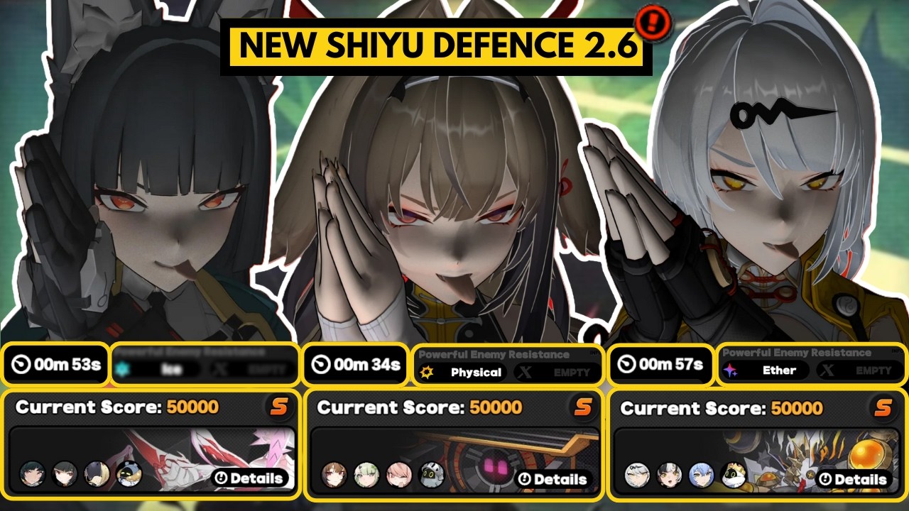 NEW SHIYU DEFENCE RESET! M6 Miyabi & M6 YSG & M2 Yixuan Showcase